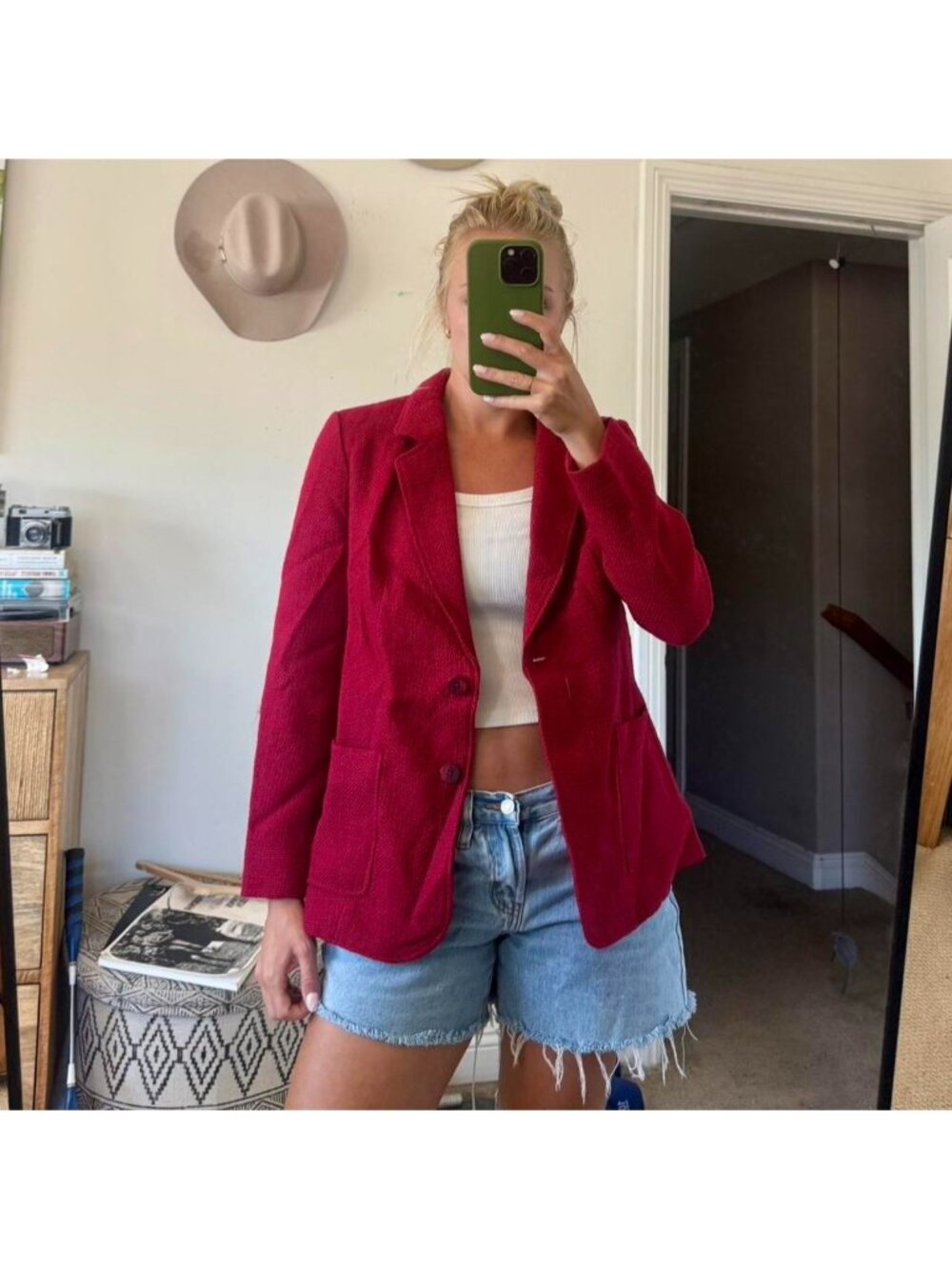 J. Jill Red Blazer Jacket